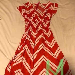 Red Chevron Dress
